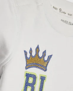 Baby Boys Blue Little King T-Shirt Set