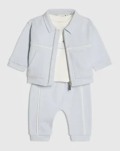 Baby Boys Blue Shacket Set