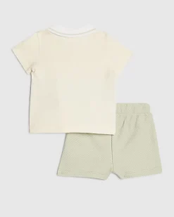 Baby Boys Khaki Handsome Polo Shirt Set