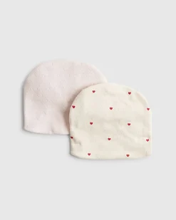 Baby Girls Pink Floral Bow Turban Pack Of 2
