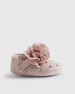 Baby Girls Pink Heart Ballet Pumps