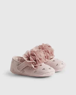 Baby Girls Pink Heart Ballet Pumps