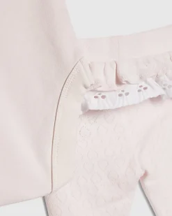 Baby Girls Pink Rosette Bodysuit Set