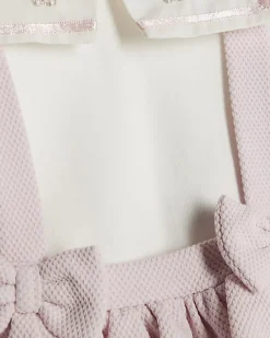 Baby Girls Pink Sailor Collar Romper Set