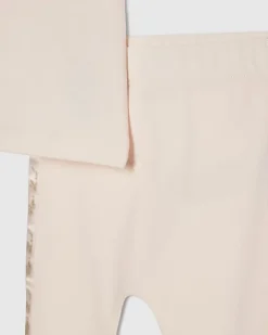 Baby Girls Pink Satin Bow T-Shirt Set