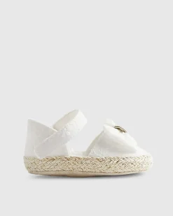 Baby Girls White Broderie Espadrilles