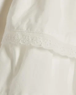 Baby Girls White Hybrid Knit Broderie Dress