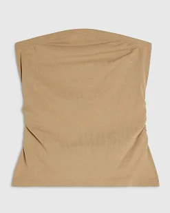 Beige Bandeau Top