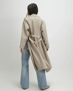 Beige Belted Trench Coat