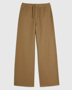 Beige Drawstring Waist Trousers