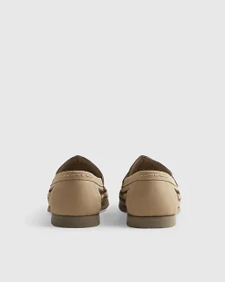 Beige Interweave Loafers