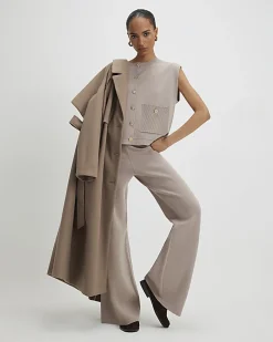 Beige Knitted Waistcoat