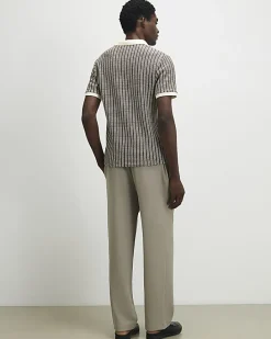 Beige Loose Fit Trousers
