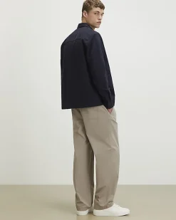 Beige Loose Fit Trousers