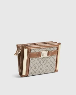 Beige Monogram Foldout Purse