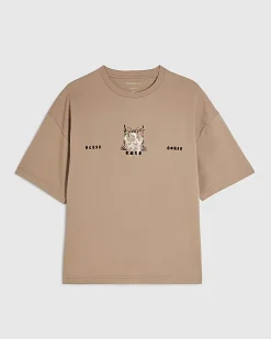 Beige Oversized Fit Renaissance T-Shirt