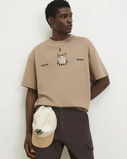 Beige Oversized Fit Renaissance T-Shirt
