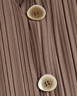 Beige Plisse Waistcoat
