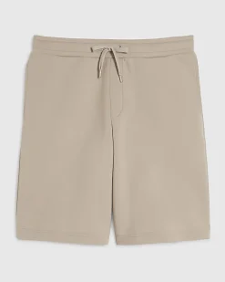 Beige Premium Drawstring Bermuda Shorts