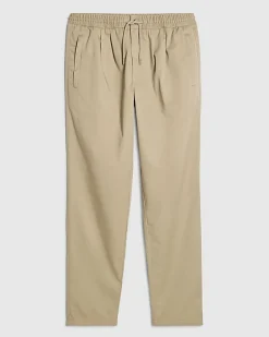 Beige Regular Fit Pleated Joggers