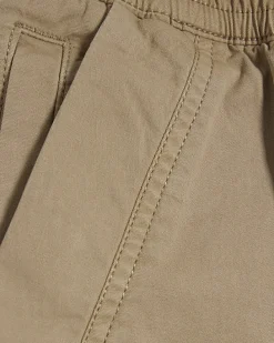 Beige Regular Fit Stretch Cargo Trousers