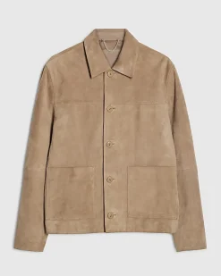 Beige RI Studio Suede Western Jacket
