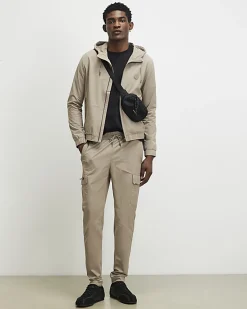 Beige Skinny Fit Cargo Trousers