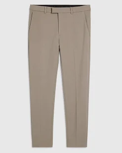 Beige Skinny Fit Elasticated Trousers