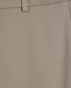 Beige Skinny Fit Elasticated Trousers