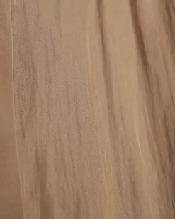 Beige Sleeveless Satin Blouse