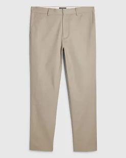 Beige Slim Fit Stretch Chino Trousers