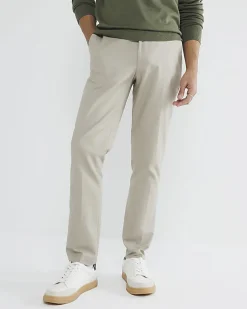 Beige Slim Fit Stretch Chino Trousers