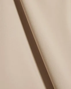 Beige Square Neck Fitted T-shirt