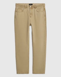 Beige Straight Leg Jeans