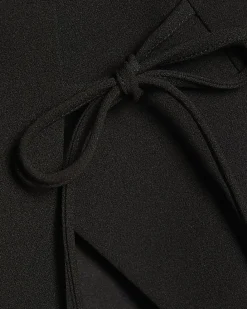 Black Asymmetric Bow Tie Front Waistcoat