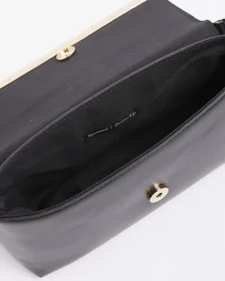 Black Bar Front Clutch Bag