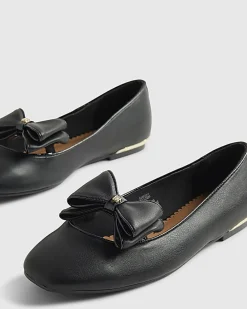 Black Bow Flat Ballet Pumps