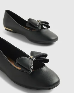 Black Bow Flat Ballet Pumps