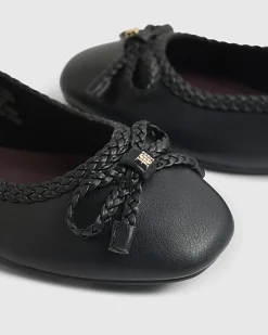 Black Bow Flat Ballet Pumps