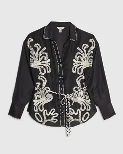 Black Broderie Shirt