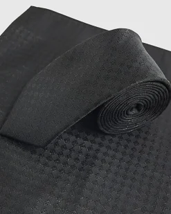 Black Checkerboard Tie Set