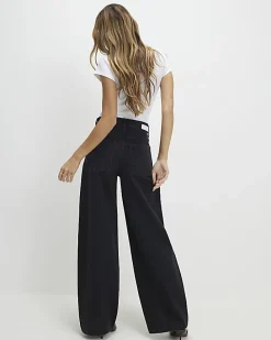 Black Classic Barrel Jeans
