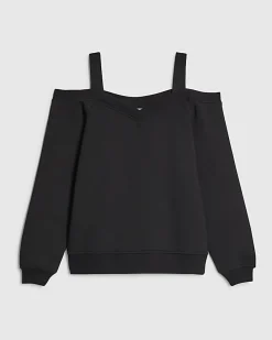 Black Cut Away Sweatshirt