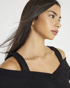 Black Cut Away Sweatshirt