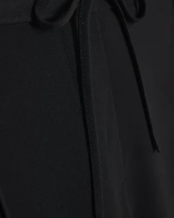 Black Elasticated Wide Leg Smart Joggers