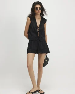 Black Embroidered Waistcoat