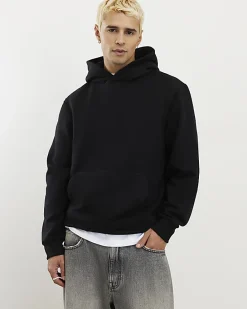 Black Essential Regular Fit Hoodie
