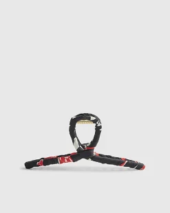 Black Fabric Wrapped Claw Hair Clip