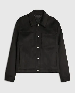Black Faux Suede Shacket
