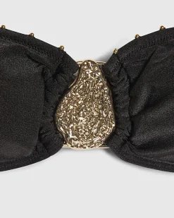 Black Hardwear Bandeau Bikini Top